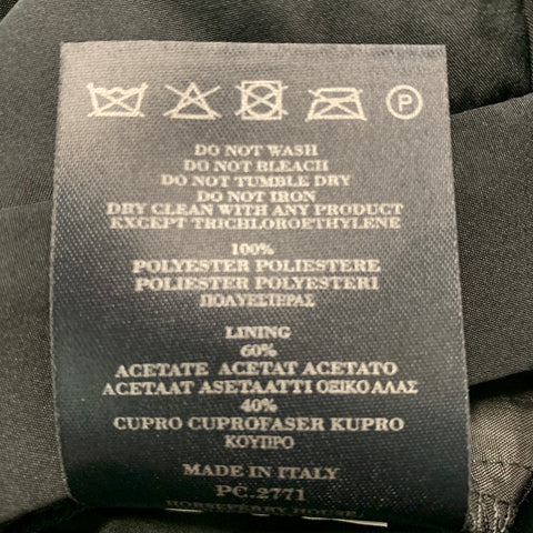 BURBERRY PRORSUM Talla 36 Pantalón de vestir con bragueta y cremallera de poliéster liso negro