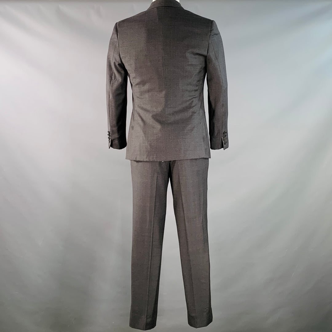 BAND OF OUTSIDERS Size 38 Regular Charcoal Grey Blue Glenplaid Wool Suit