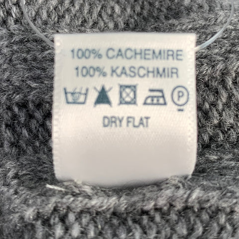 PERMANENT STYLE One Size Grey Heather Ribbed Cashmere Beanie