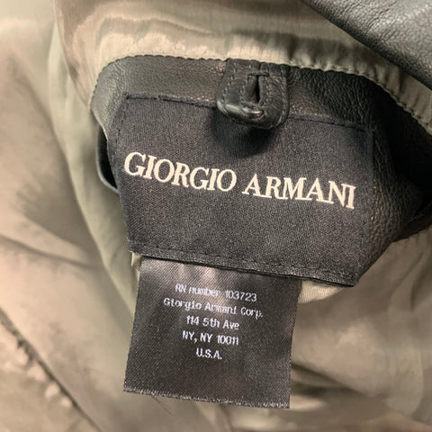 GIORGIO ARMANI Size 46 Black Single Breasted Jacket