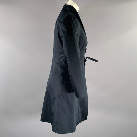 PAUW Size XS Navy Cotton Blend Solid Kimono Jacket