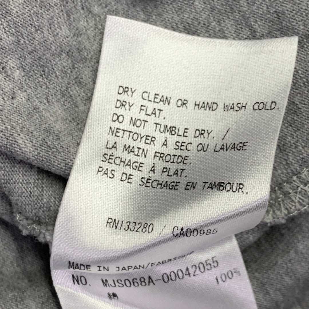 THOM BROWNE Size S Grey Cotton Crew Neck Long Sleeve T-shirt