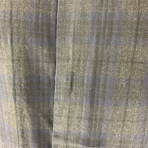 PRADA Size M Charcoal Navy Plaid Cotton Button Up Long Sleeve Shirt