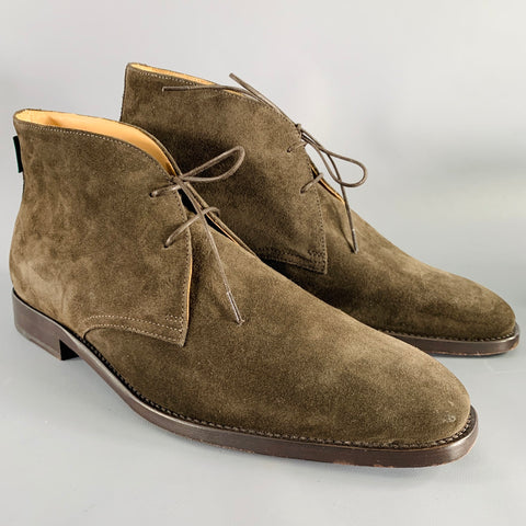 PS by PAUL SMITH Size 11 Arni Dark Brown Suede Lace-Up Boots