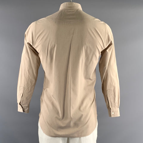 RRL by RALPH LAUREN Size L Brown White & Khaki Stripe Cotton Long Sleeve Shirt