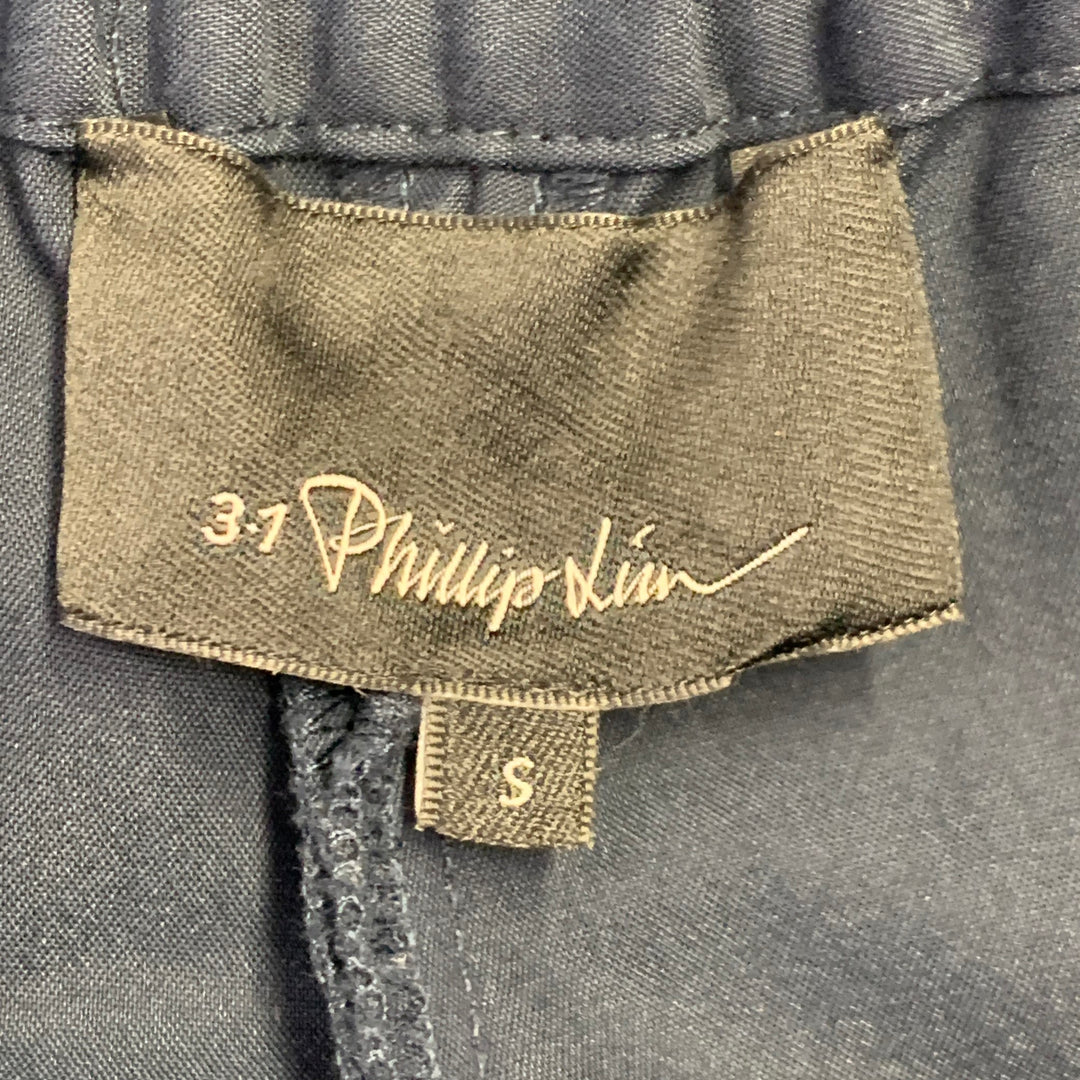 3.1 PHILLIP LIM Size S Navy Nylon Blend Drawstring Casual Pants