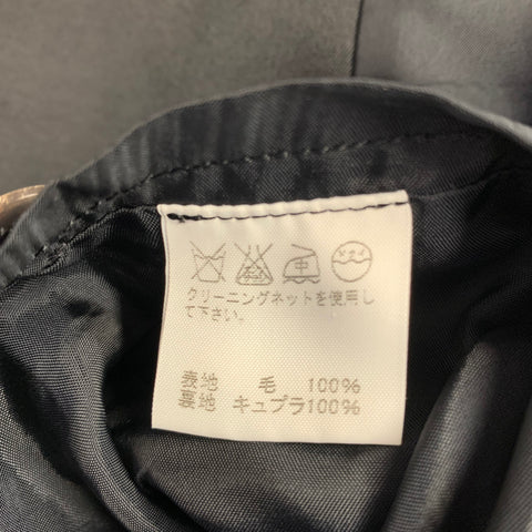 ISSEY MIYAKE Size 40 Black Wool Nehru Collar Vest