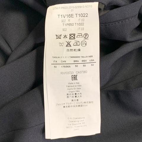 EMPORIO ARMANI Size 34 Navy Wool Blend Tapered Dress Pants