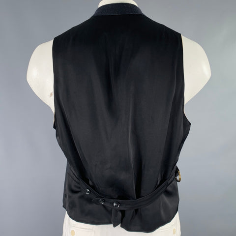 DRIES VAN NOTEN Size 42 Black Cotton Long Vest