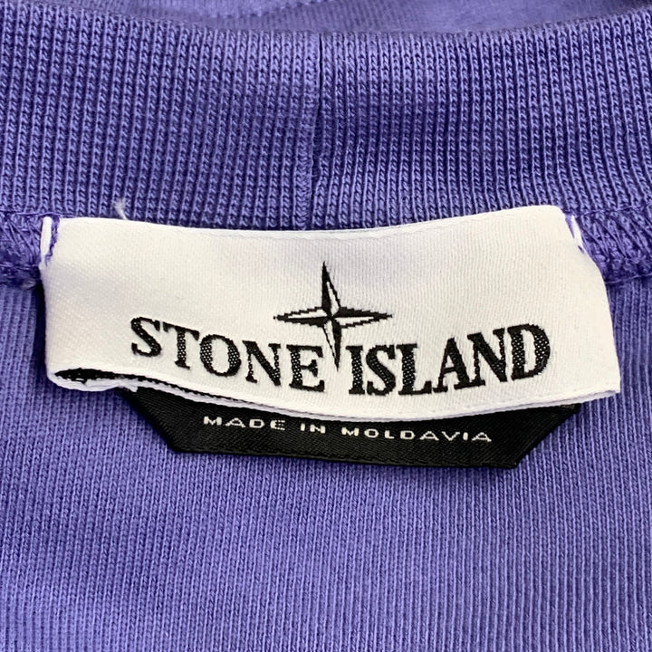 STONE ISLAND Size XL Purple Cotton Crew Neck Sweatshirt
