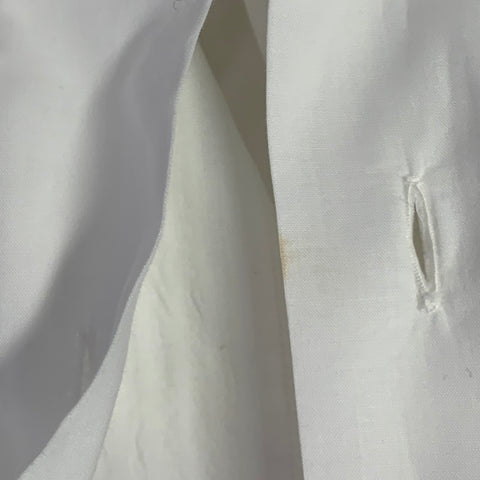BRIONI Size L White Cotton Tuxedo Long Sleeve Shirt