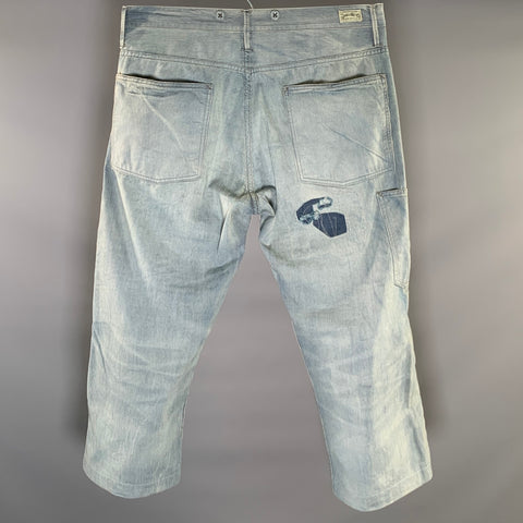 RRL by RALPH LAUREN S2025 Size 32 Blue White 7829597030001 Pinstripe Casual Pants