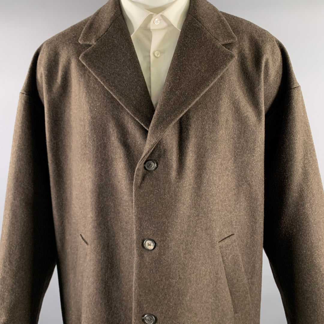 BERGFABEL Size S Brown Wool Trench Coat