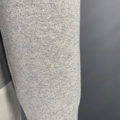 POLO by RALPH LAUREN Size L Grey Heather Cotton 1/4 Zip Pullover