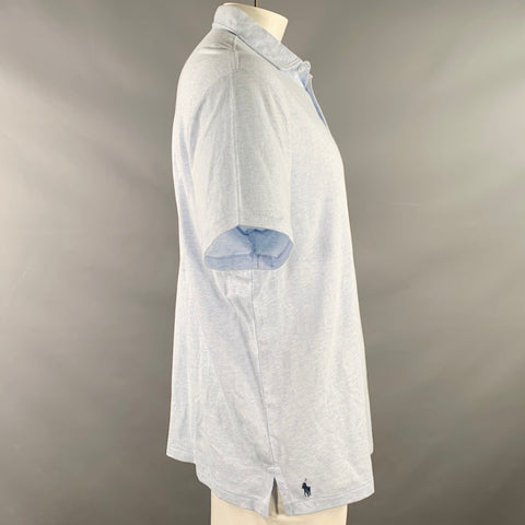 POLO by RALPH LAUREN Taille XL Bleu Coton Lin Polo une poche