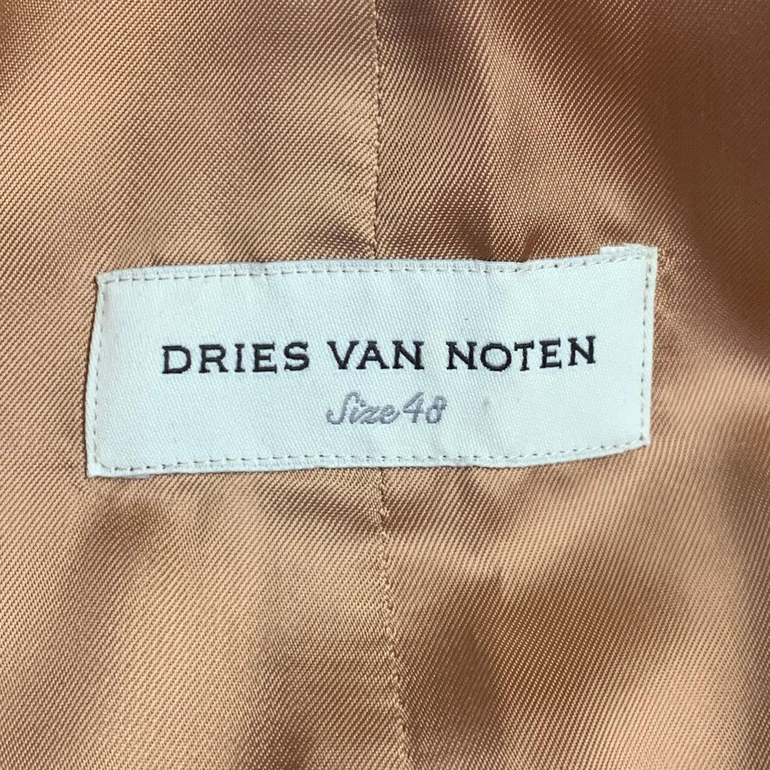 DRIES VAN NOTEN Size 38 Peach Cotton Blend Buttoned Vest
