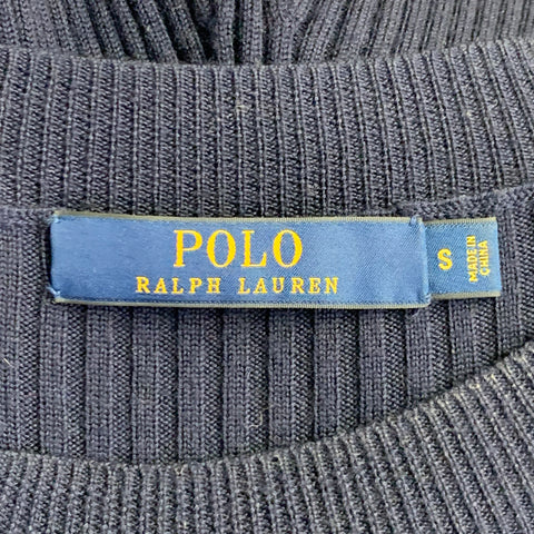 POLO by RALPH LAUREN Size S Navy Merino Wool Ribbed Short Sleeve Dress