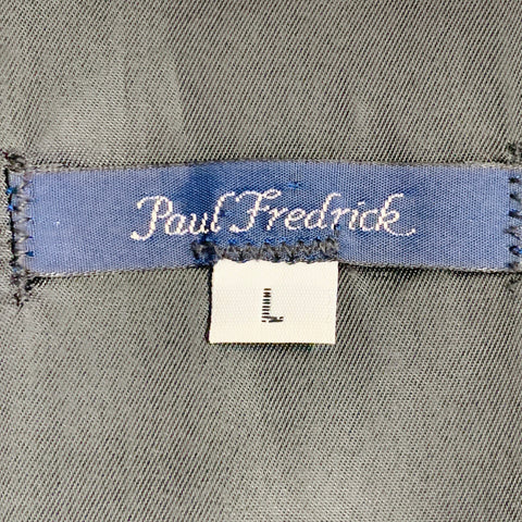 PAUL FREDRICK Size L Gold Jacquard Silk Classic Vest