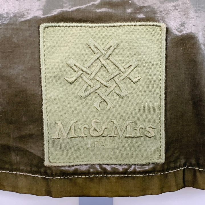 MR & MRS Size XS Green Olive Shimmery Cotton Blend Parka Jacket