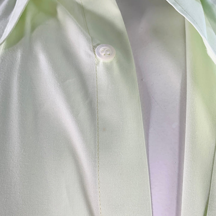 DRIES VAN NOTEN Size 42 Green Lime Cotton One Pocket Long Sleeve Shirt