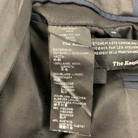 THE KOOPLES Size 36 Navy Wool Peak Lapel Sport Coat