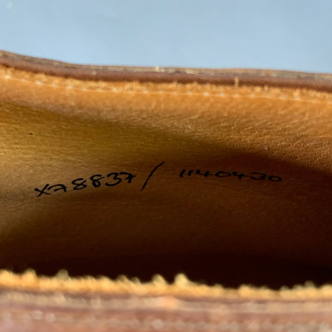 RALPH LAUREN Size 10.5 Gifford Brown Cordovan Leather Lace-Up Ankle Boots
