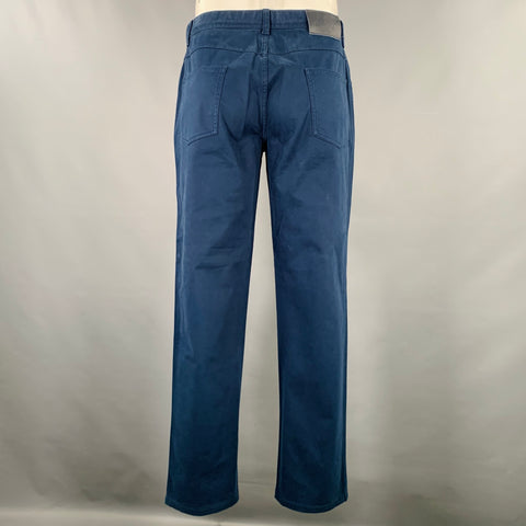 BRIONI Size 34 Navy Cotton Blend Jean Cut Casual Pants