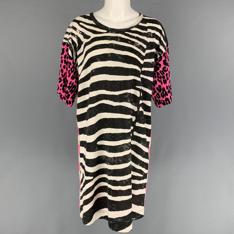 marc jacobs t shirt dress MarcBy Marc Jacobs T Shirt Dress Womens Size XS Cream Blue Classic Allover Print