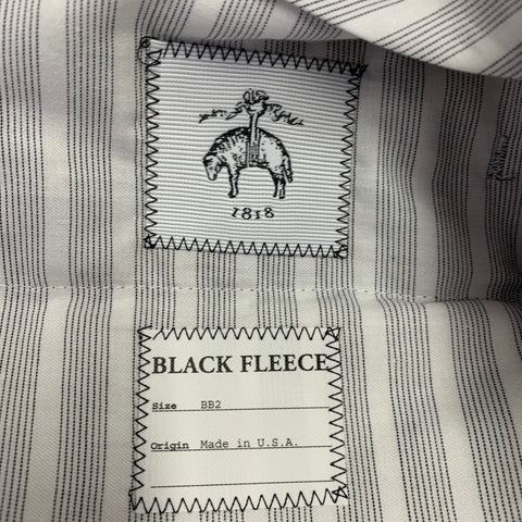 BLACK FLEECE Size 32 Navy White Stripe Linen Silk Side Tabs Casual Pants
