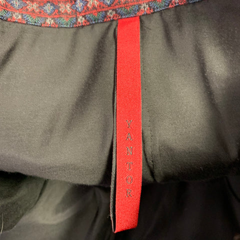 YANTOR SS18 Size M Black Red Diamond Silk Cotton Drop Crotch Casual Pants