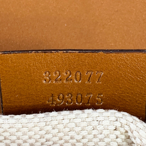 GUCCI Beige Brown Monogram Canvas Leather Crossbody Bag