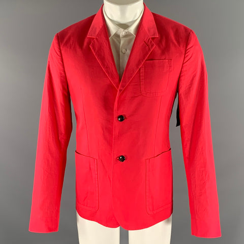 MARC by MARC JACOBS Size M Pink Fuchsia Cotton Notch Lapel Sport Coat