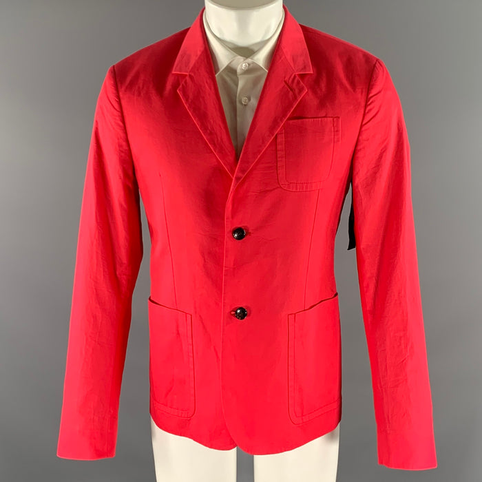 MARC by MARC JACOBS Size M Pink Fuchsia Cotton Notch Lapel Sport Coat
