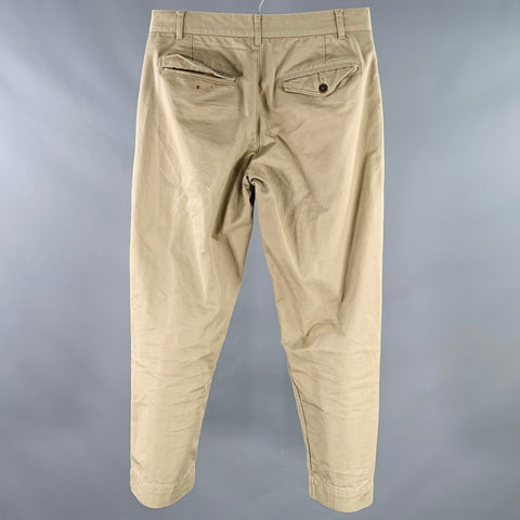 MAISON KITSUNE Size 29 Tan Twill Cotton Flat Front Casual Pants