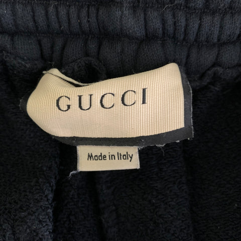 GUCCI Size L Black Cotton Sweatpants Casual Pants