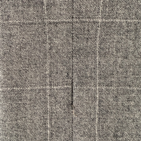ERMENEGILDO ZEGNA Size 46 Grey White Window Pane Wool Notch Lapel Suit