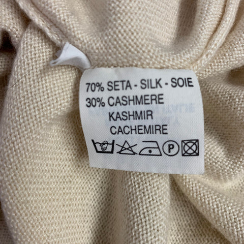 FRETTE Size L Cream Silk Cashmere Tank Casual Top