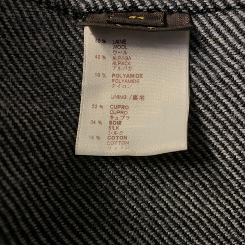 LOUIS VUITTON Size 44 Grey RM082 MNJA87W9M Wool &  Alpaca Notch Lapel Jacket