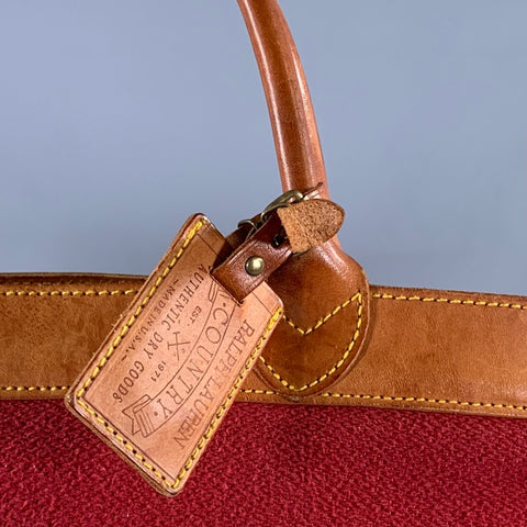 RALPH LAUREN Multi-Color Brown Serape Tote Bag