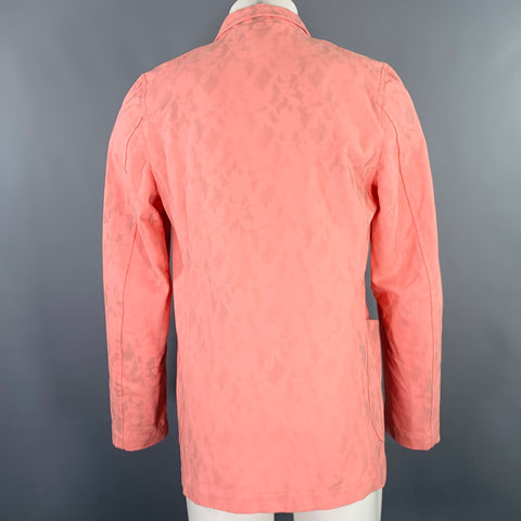 COMME des GARCONS SHIRT Size M Pink Grey Print Cotton Worker Jacket