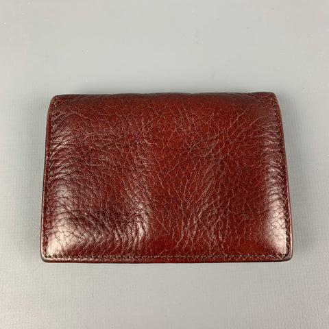 SCULLY Brown Textured Leather Bi-Fold Wallet
