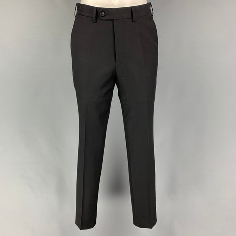 SUITSUPPLY Talla 36 Traje cruzado de lana negro