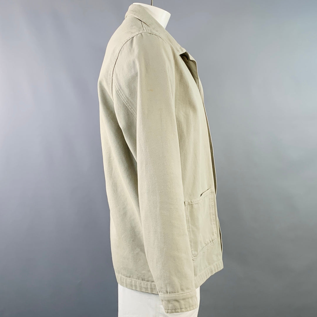 EMILE LAFAURIE Size XXL Braque Grey Cotton Chore Coat