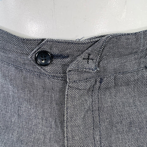 DANIELE ALESSANDRINI Size 34 Grey Twill Cotton Flat Front Dress Pants