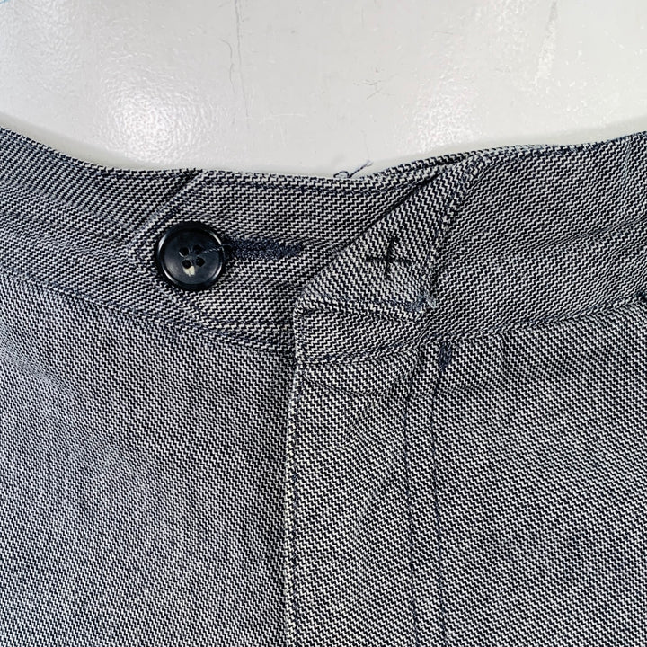 DANIELE ALESSANDRINI Size 34 Grey Twill Cotton Flat Front Dress Pants