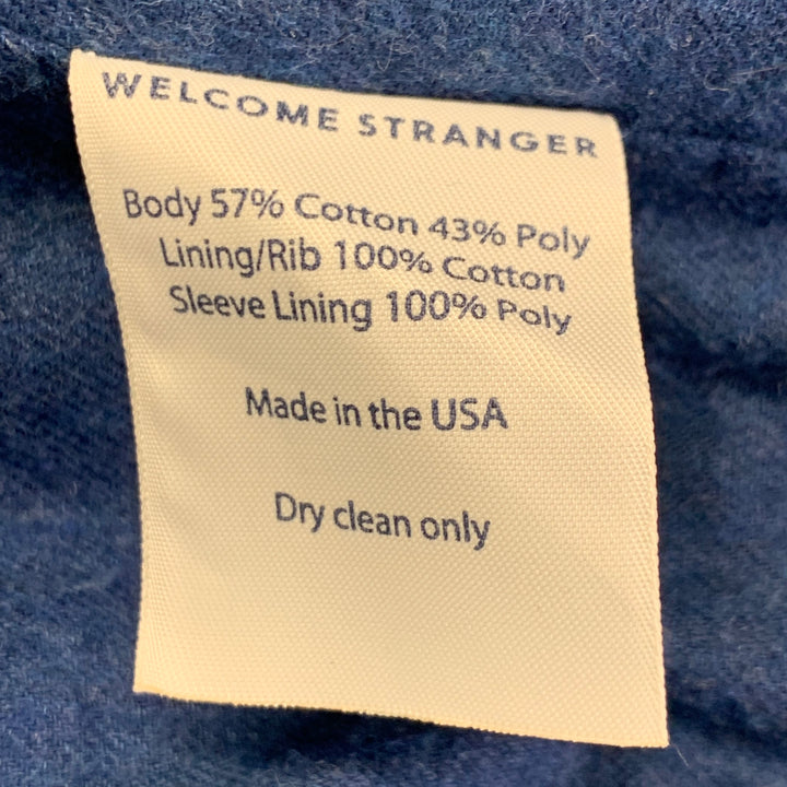 WELCOME STRANGER Size L Black Cotton Blend Zip Up Jacket