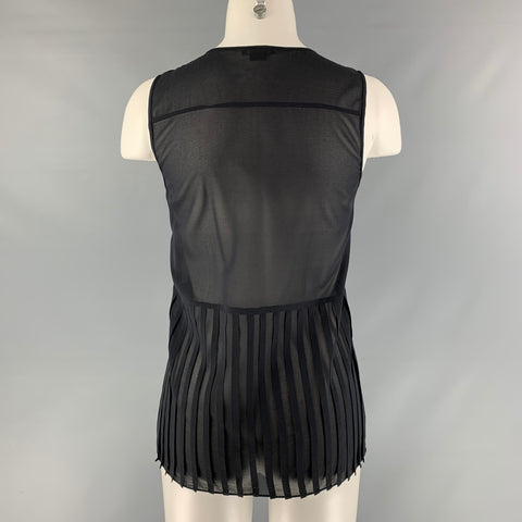 THEORY Size S Black Silk &  Elastane Blouse