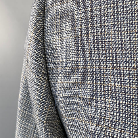 GIORGIO ARMANI Size 44 Regular Grey Blue Woven Wool Sport Coat