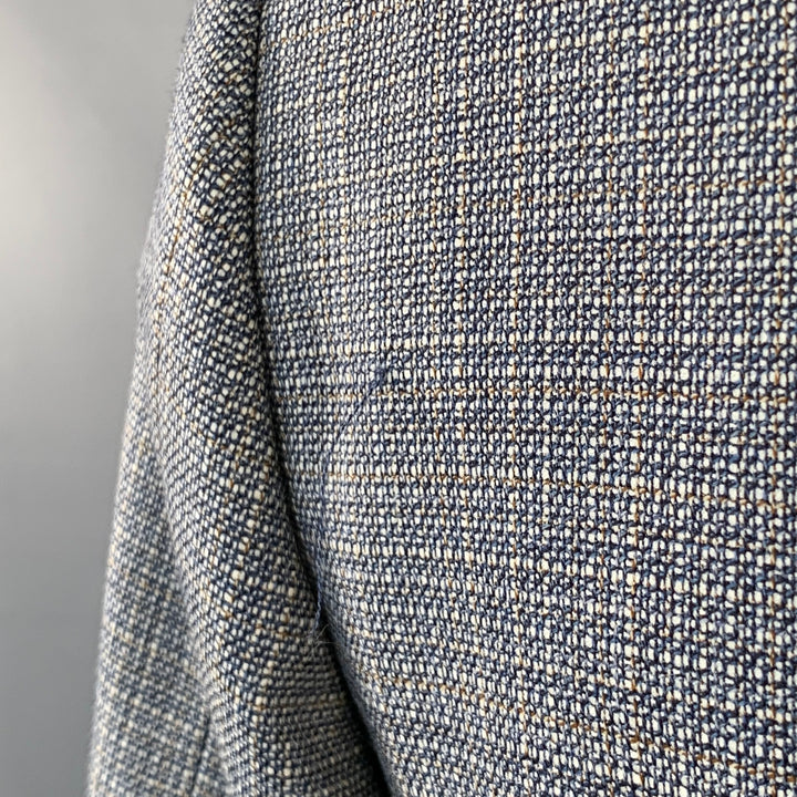 GIORGIO ARMANI Size 44 Regular Grey Blue Woven Wool Sport Coat