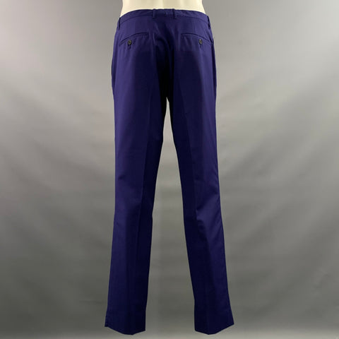PAUL SMITH Chest Size 40 Regular Blue Royal Blue Wool  Mohair Notch Lapel Suit